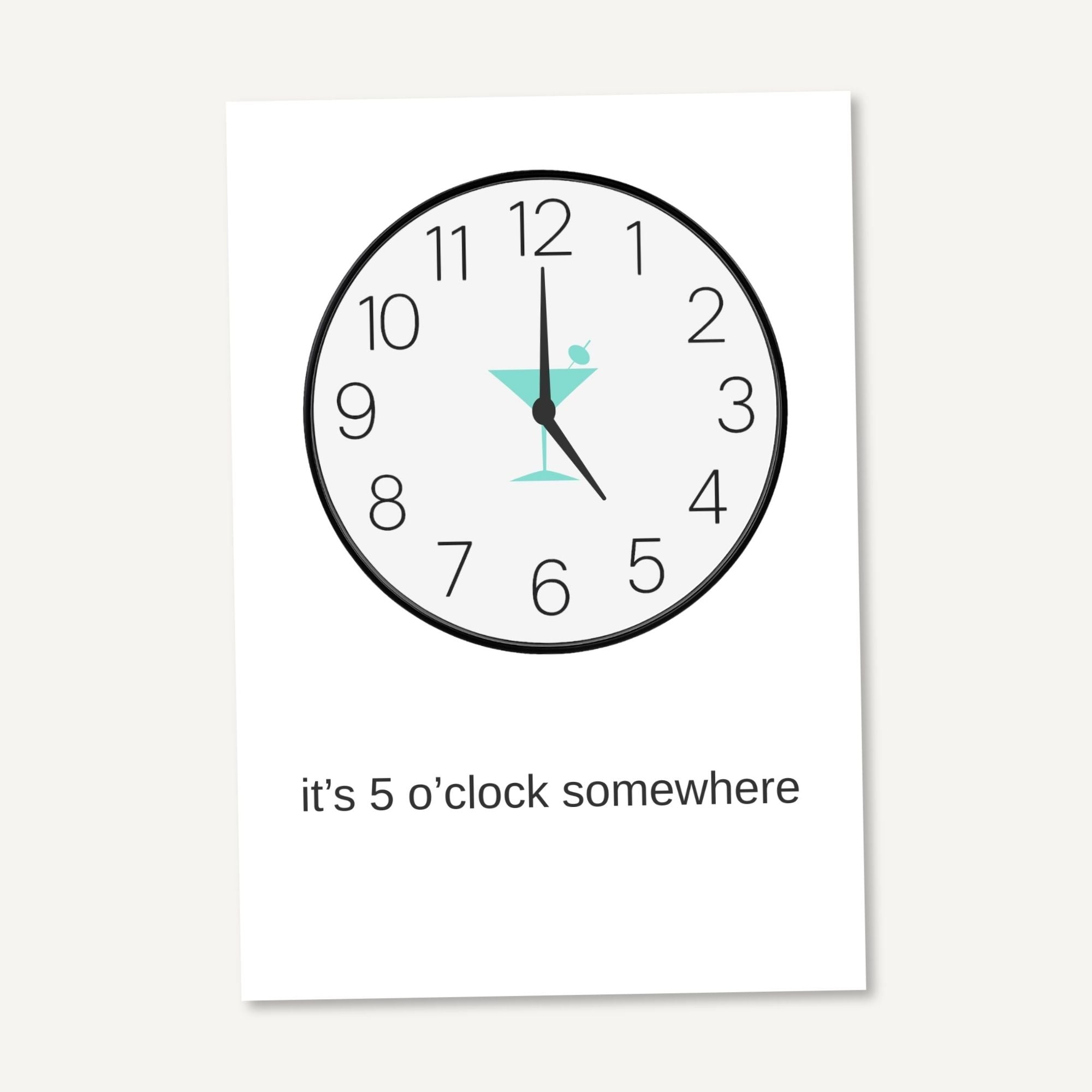 Clock Greeting Cards