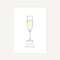 Champagne Greeting Card + Sticker – Bubbles, Please