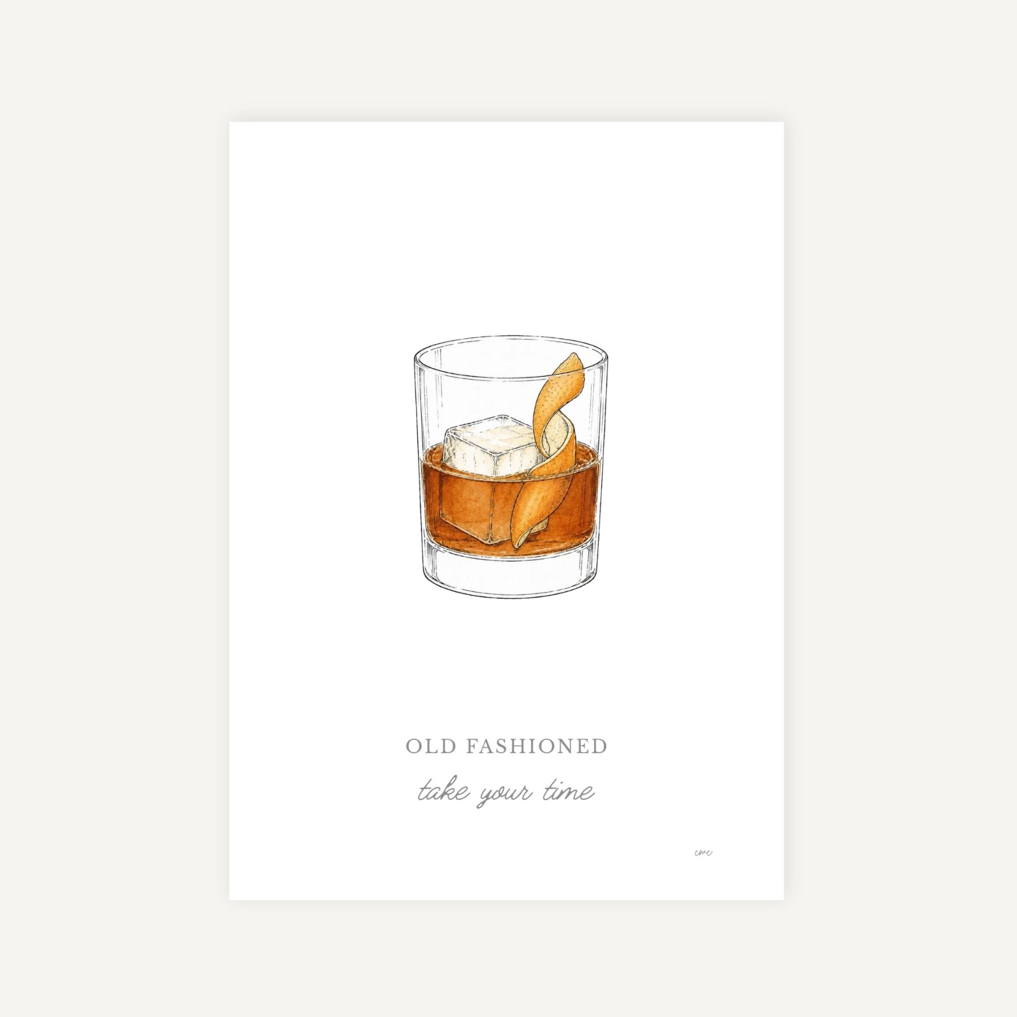 Old Fashioned Greeting Card + Sticker – Take Your Time