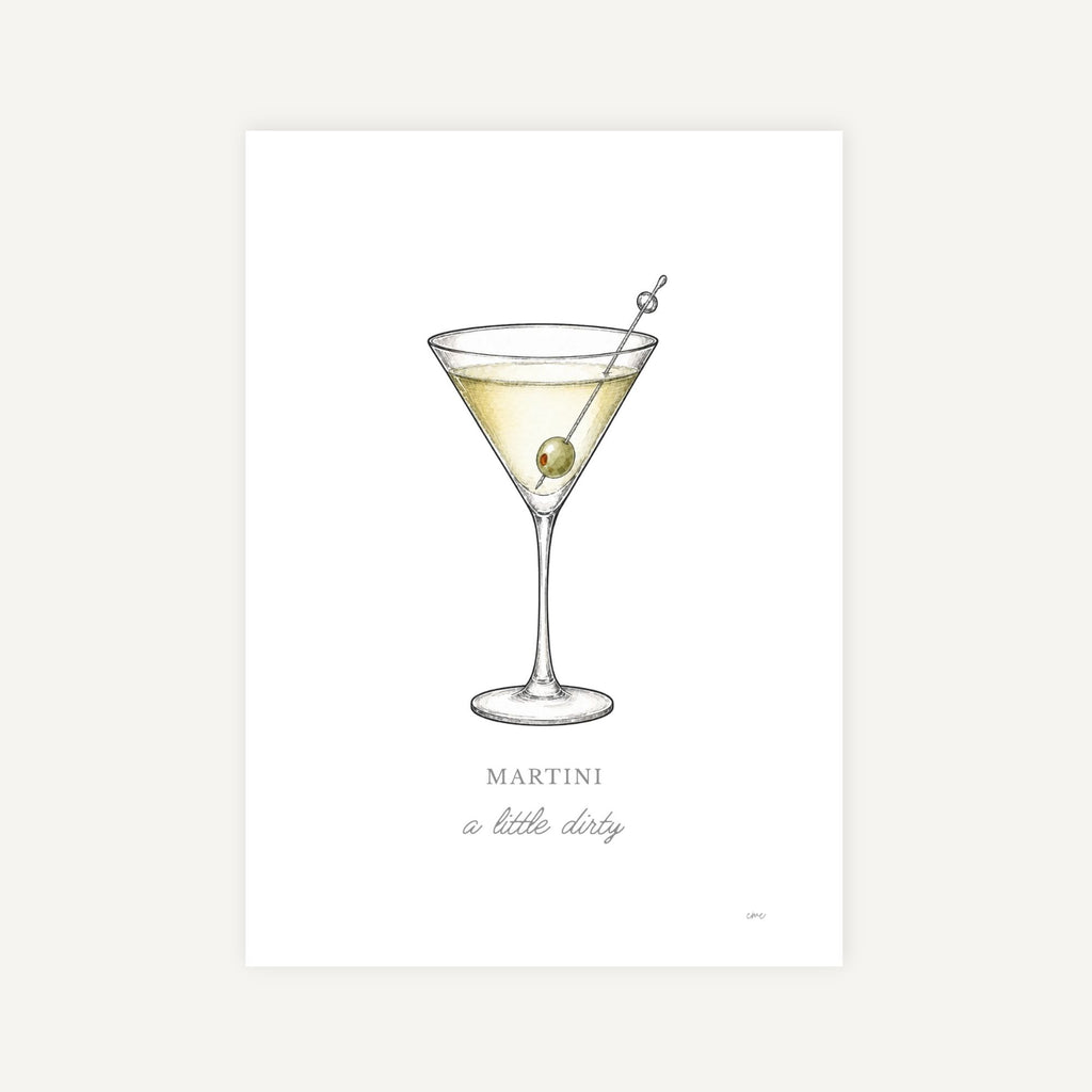Martini Greeting Card + Sticker – A Little Dirty