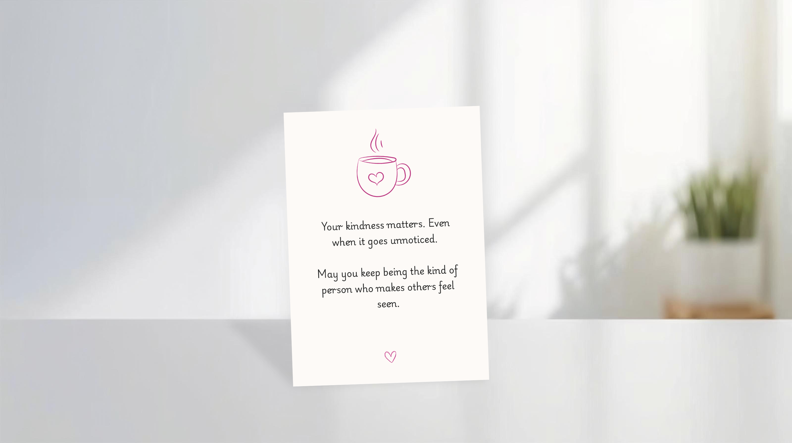 Motivational card with a quote on a white background.