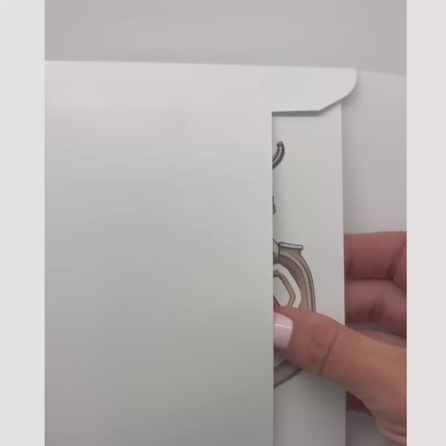 video showing the patriotic card and sticker being removed from an envelope