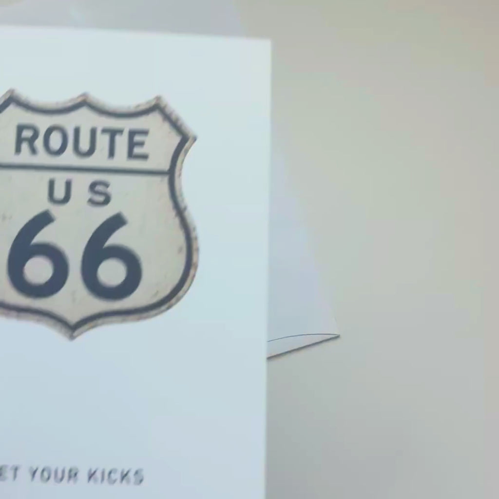 Video Route 66 card and sticker