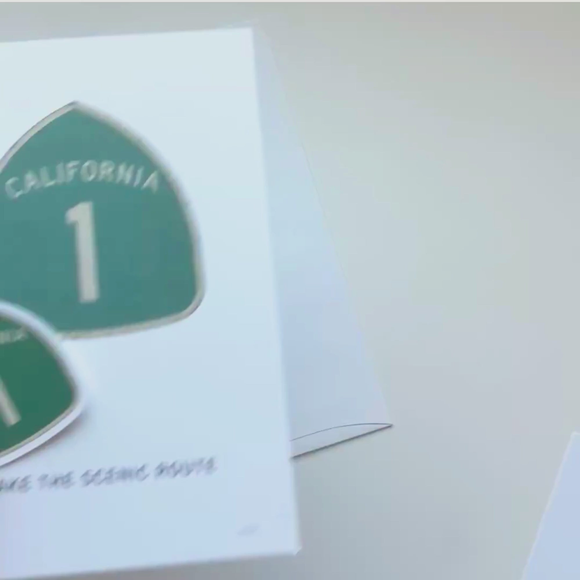 California 1 sticker and greeting card