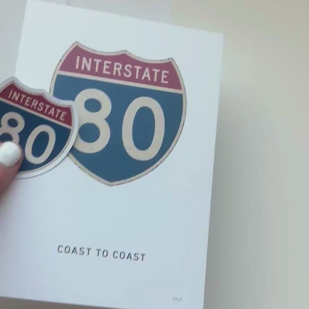 video interstate 80 with sticker