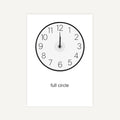 Clock face with hand on 12 oclock on a white background